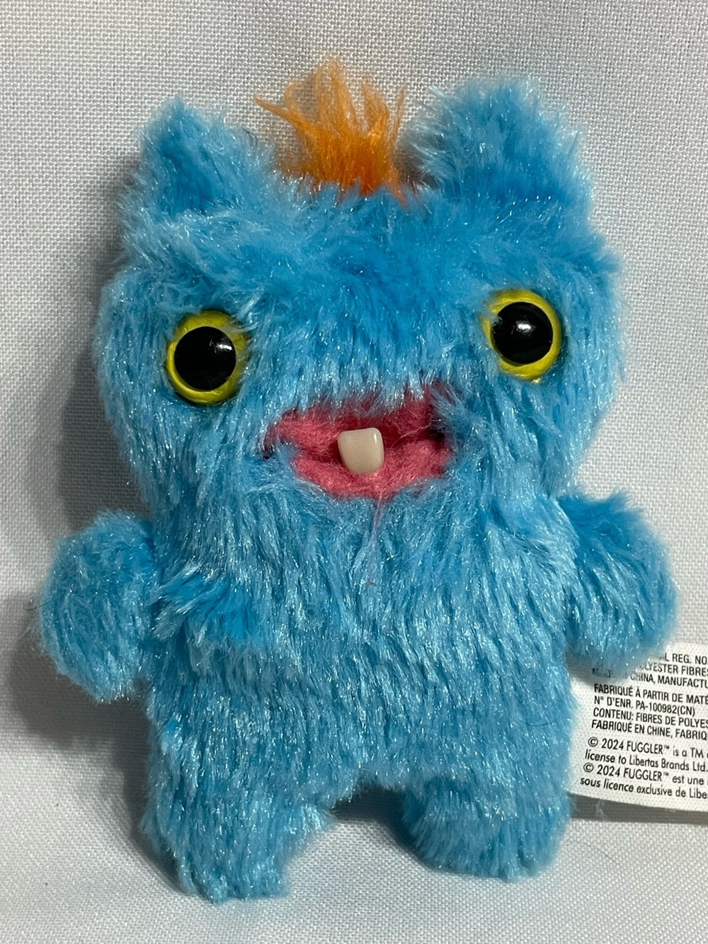 blue Screech character from the Zuru Fuggler Baby Fugg Series 3 collection